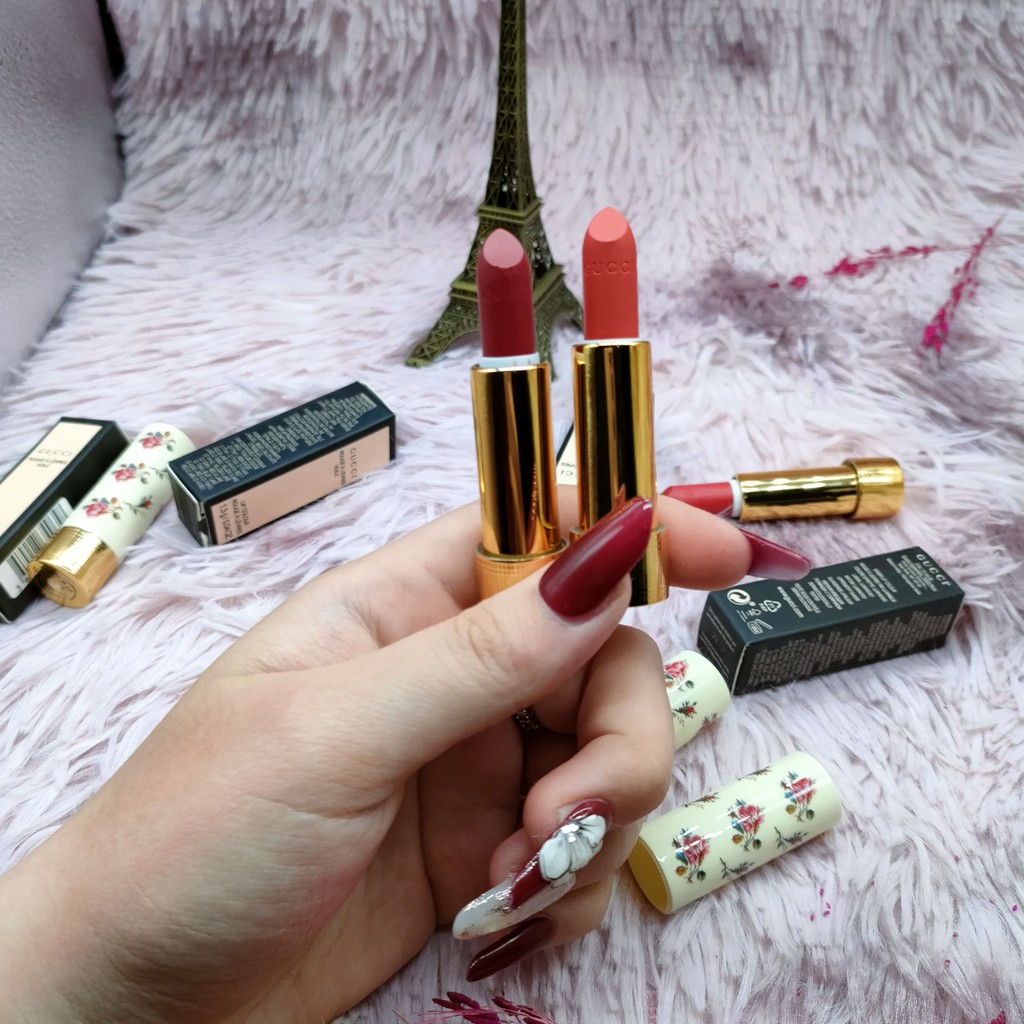 Son Gucci Rouge À Lèvres Voile Vỏ Hoa mini 1.3g Cao Cấp Đủ Tone Hot Hit Bền Màu Không Trôi | BigBuy360 - bigbuy360.vn