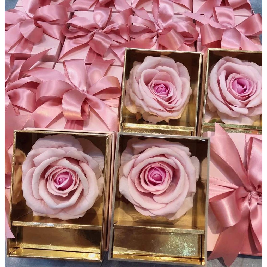 Hộp đựng hoa hồng nhung 1 bông kèm khay son | BigBuy360 - bigbuy360.vn