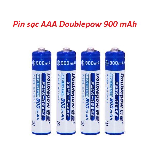 Bộ sạc pin Doublepow DP-B02 tặng 4 pin sạc AAA 900mAh  lắp remote tivi, điều hòa,quạt...