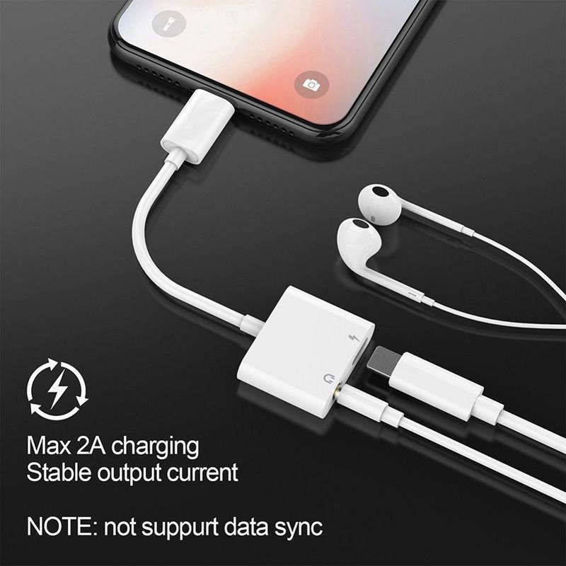 Dây cáp sạc chuyển đổi âm thanh cho iPhone X Xs MAX 8 7 Plus