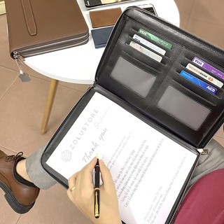 Cặp cầm tay da bò đa năng đựng ipad tài liệu A4