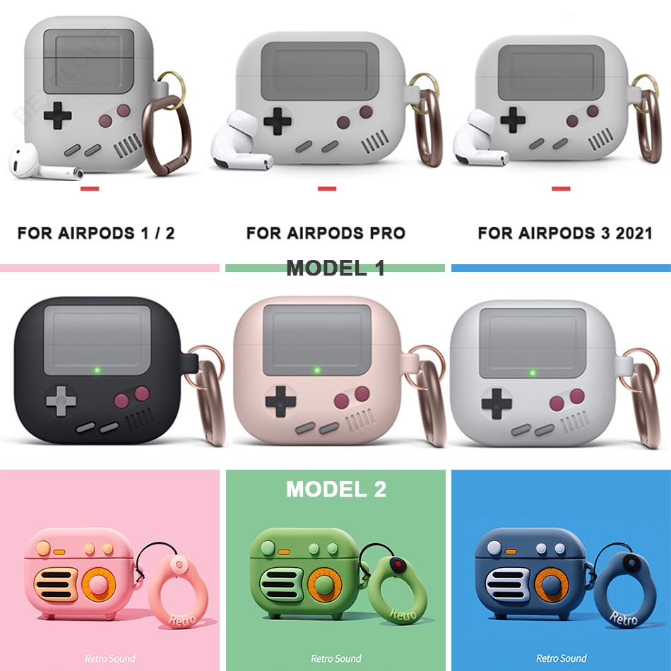 Vỏ Bảo Vệ Hộp Sạc Tai Nghe Airpods 2 3 Pro 3 2 1 Bằng Silicon Họa Tiết Hoạt Hình Dễ Thương