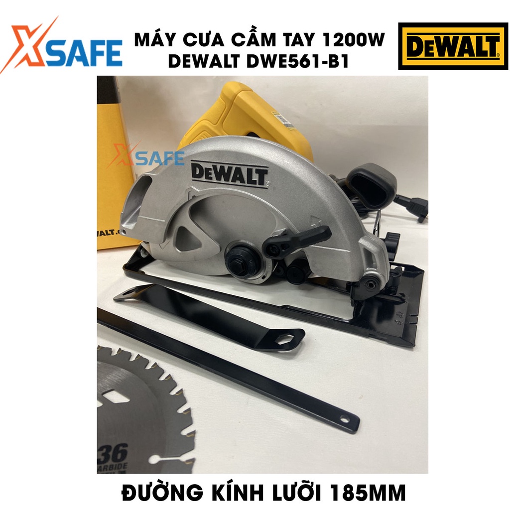 Máy cưa 1200W DEWALT DWE561-B1 kèm lưỡi cưa - Máy cưa cầm tay DeWalt chất liệu hợp kim thép, cắt sâu tối đa 65mm