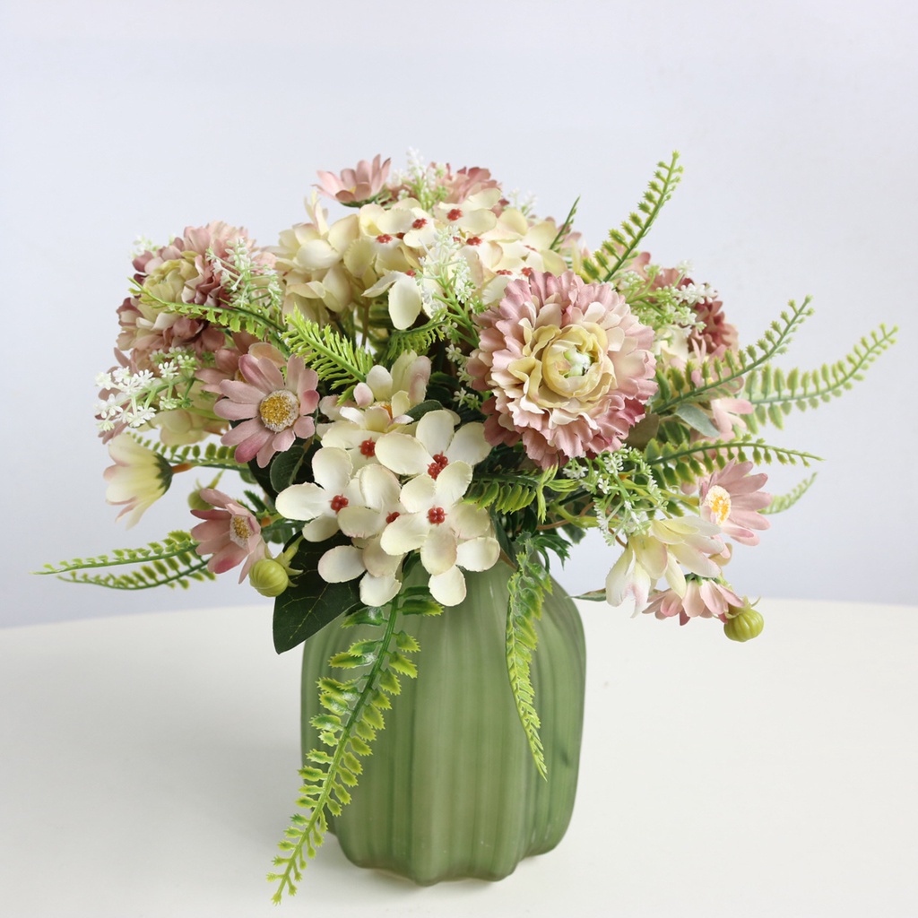 (Bất Ngờ) Hoa Cẩm Tú Cầu Giả Không Phai Màu Trang Trí Tiệc Tùng