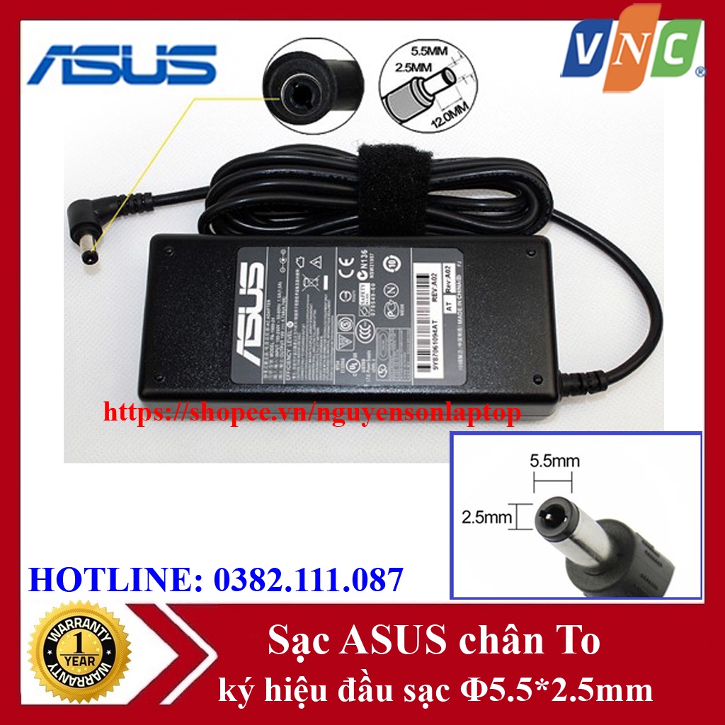 SẠC LAPTOP ASUS 19V-4.74A 90W (ADAPTER ASUS 19V-4.74A 90W) NEW 100%