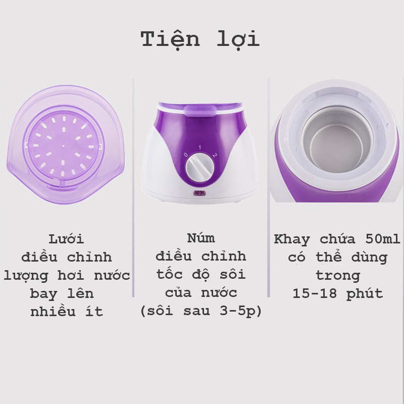 Máy xông mặt mini thảo dược hoa quả nóng xông hơi mũi thông minh