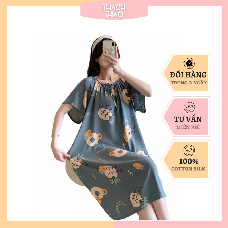 Váy lanh lụa⚡️CÓ SIZE⚡️QCCC đầm mặc nhà cotton lanh lụa maxi dáng dài siêu mát mùa hè bầu và sau sinh