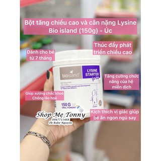 Bio Island Lysine dạng bột hỗ trợ trẻ tăng chiều cao Úc ( 120G )