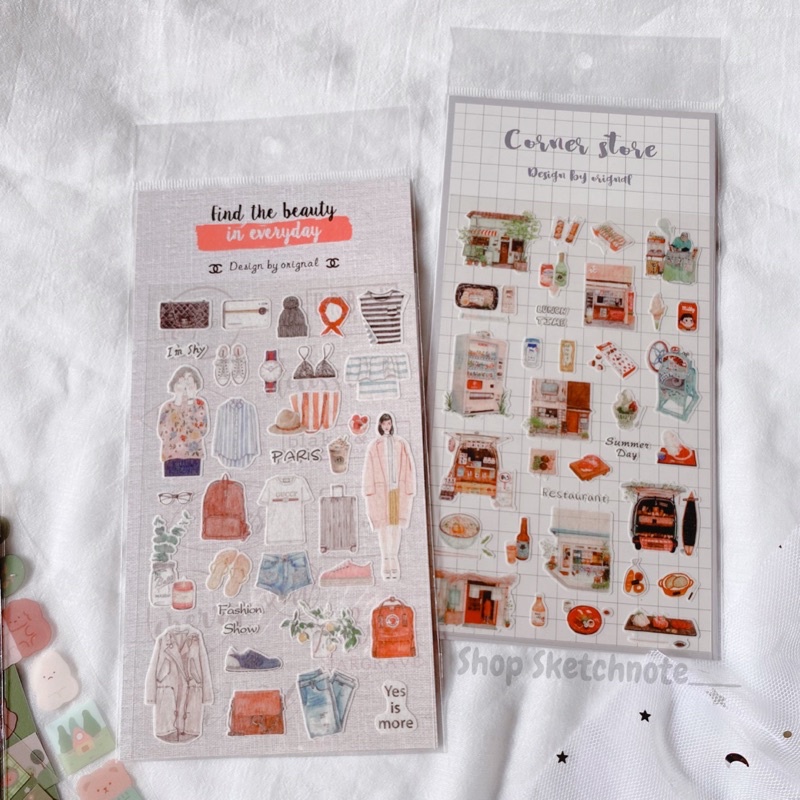 Sticker daily dụng cụ trang trí sổ ST066