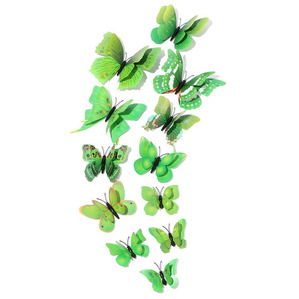 WTTLE Sticker Dán Tường Họa Tiết Hình Con Bướm Nhiều Màu Sắc Dùng Trong Trang Trí Tiệc