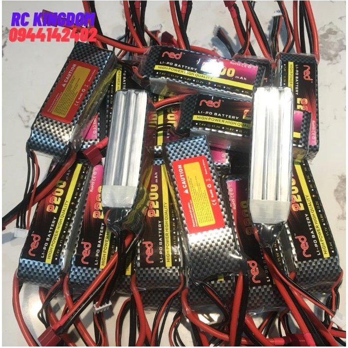 Pin 2200mAh 2S/3S cho xe tàu, máy bay điều khiển từ xa
