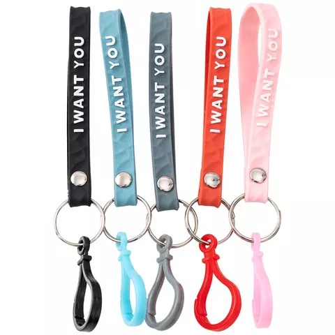 Móc Khóa Dây Cao Su Sắc Màu Cố Định Chìa Khóa