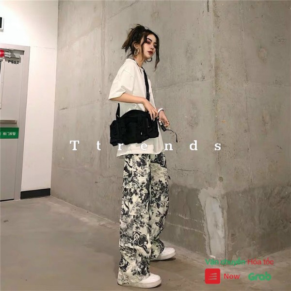 Quần Ống Rộng Nam Nữ Cullotes Loang Nhiều Màu Form Rộng Ulzzang Q04