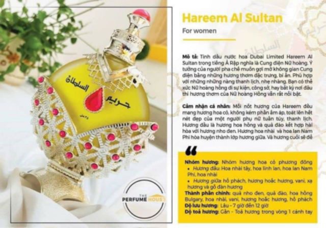 [FREESHIP_CHIẾT_3ML] Tinh dầu nước hoa Dubai nội địa Hareem Al Sultan mini 3ml | BigBuy360 - bigbuy360.vn