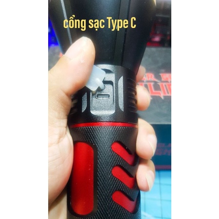Đèn pin mod led SFH55 sáng mạnh pin lâu tầm xa 850m quang thông 8000 lumen