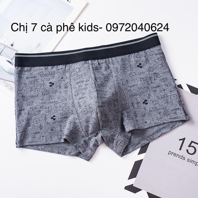 COMBO 8 QUẦN LÓT BÉ TRAI SIZE ĐẠI - QUẦN SỊP BÉ TRAI- QUẦN CHÍP BÉ TRAI SIZE 35-80kg