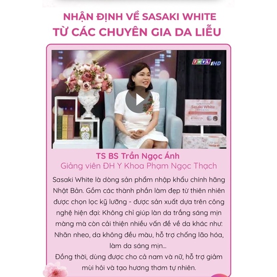 Eva Sasakiwhite viên uống thơm cơ thể trắng da mờ nám  Nhật Bản