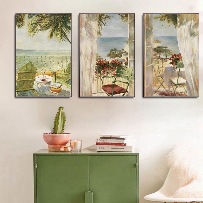 Tranh Treo Tường Vải Canvas Chống Thấm Nước Phong Cách Retro
