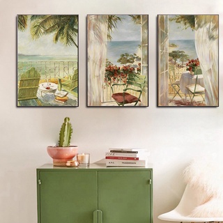 Tranh Treo Tường Vải Canvas Chống Thấm Nước Phong Cách Retro