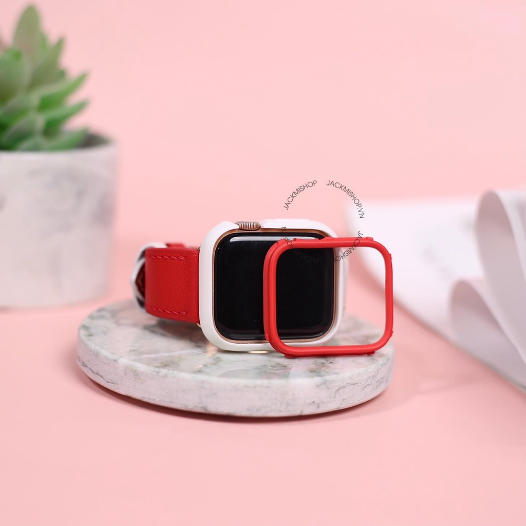 [COMBO 2 MÓN] DÂY DA BÊ SWIFT KHÓA BƯỚM CHO APPLE WATCH + ỐP VIỀN RHINOSHIELD CHO APPLE WATCH (DÂY DA BẢO HÀNH 1 NĂM)