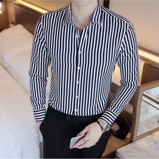 Áo Sơ Mi Kẻ Sọc Nam Vải Lụa Cao Cấp