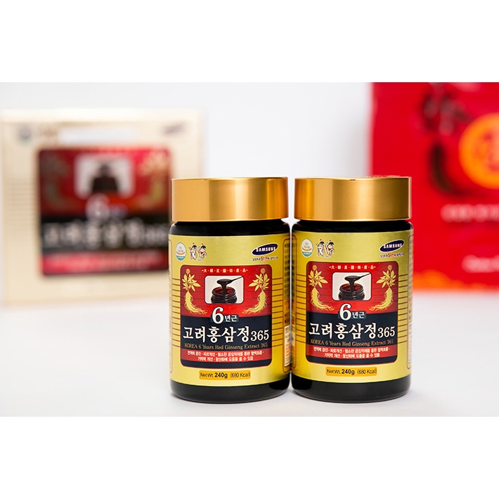 Cao Hồng Sâm 365 Cao Cấp Hàn Quốc hộp 2 lọ - linhnhikorea