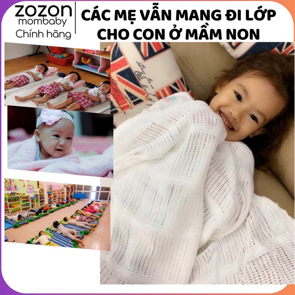 Chăn cho bé lưới sợi tre Mamas & Papas, chăn cho bé đi học, sơ sinh, mùa hè, thu đông, hàng chính hãng xuất Anh Zozon "