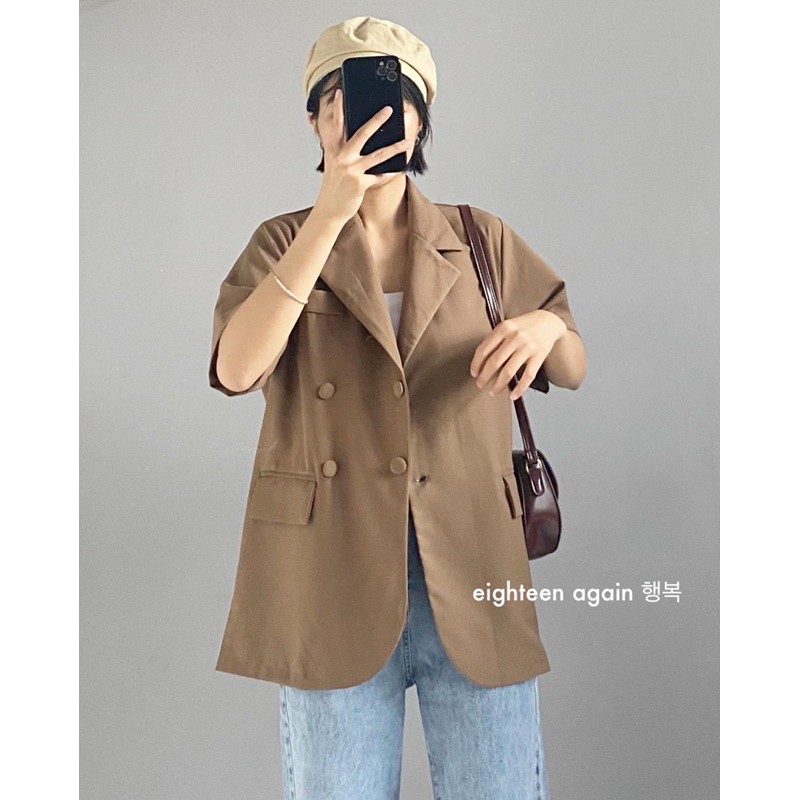 ÁO BLAZER TAY NGẮN CHẤT DÀY DẶN | BigBuy360 - bigbuy360.vn