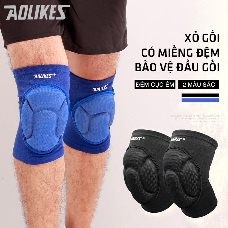 Miếng Đệm Bảo Vệ Đầu Gối AOLIKES Hình Mai Rùa hỗ trợ tập gym, chơi thể thao - 0217A (1 Đôi)