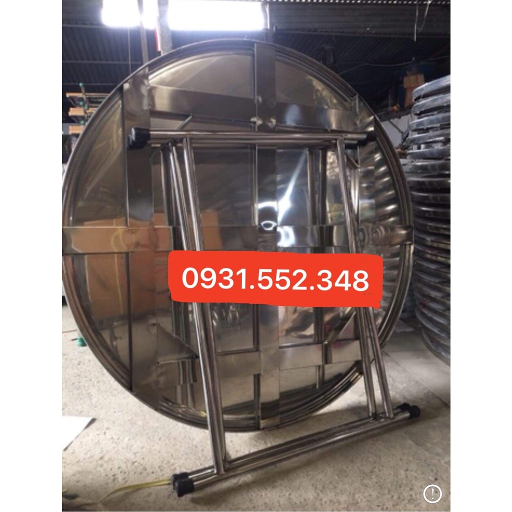 Bàn tròn inox giá rẻ-Mua ngay hôm nay, bàn tròn inox 1m2/1m4 ,bàn tròn inox xếp 3,bàn inox cao cấp