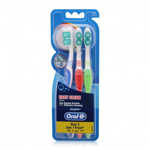 Bàn chải đánh răng easy clean 2 tặng 1 (tổng vỉ 3 cây)