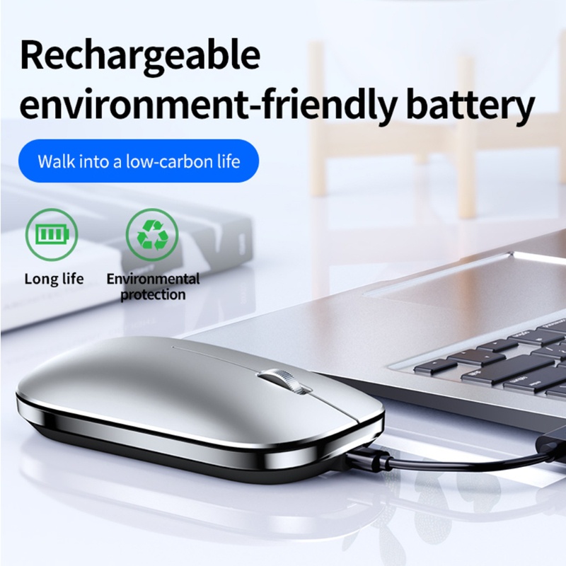 Chuột không dây 4 Nút Bấm Tích Hợp Bluetooth 1600DPI 2 4G