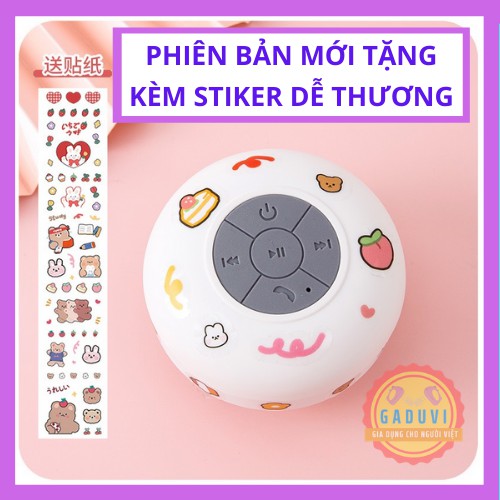 💥[BẢO HÀNH 12 THÁNG]💥 - Loa Bluetooth Mini Không Dây Chống Nước Gắn Tường Nhà Tắm Tặng Kèm Sticker Dễ Thương