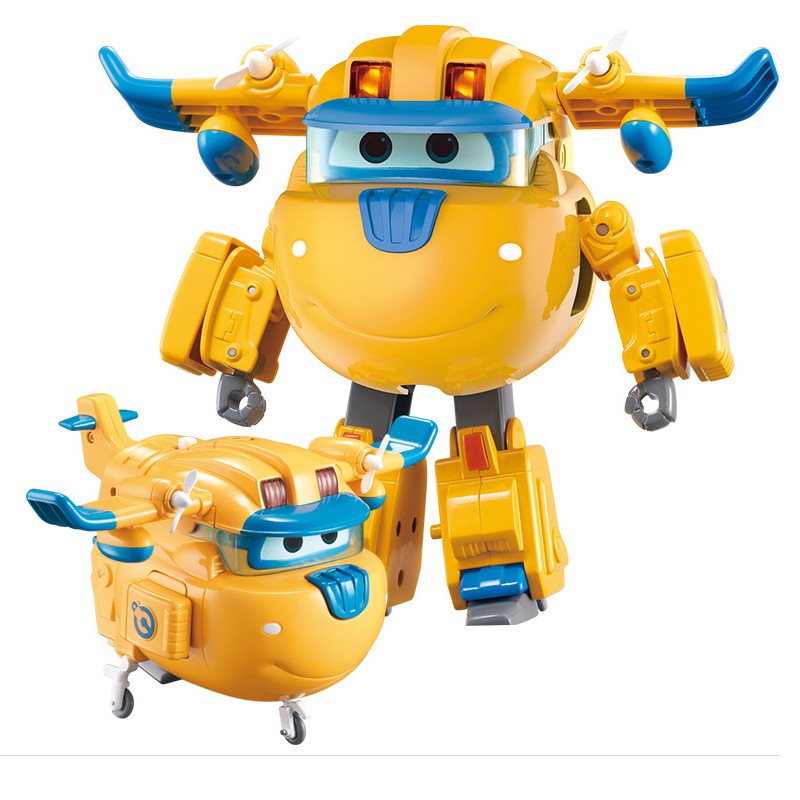 Đồ chơi đội bay siêu đẳng super wing máy bay biến thành robot Donnie siêu cấp cỡ lớn có đèn và âm thanh đồ chơi trẻ em
