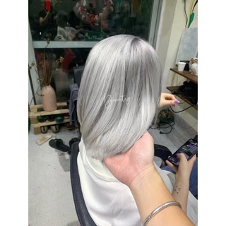 Thuốc Nhuộm Tóc Màu KHÓI TRẮNG BẠCH KIM Tại Nhà + Tặng Kèm Oxy Trợ Dưỡng