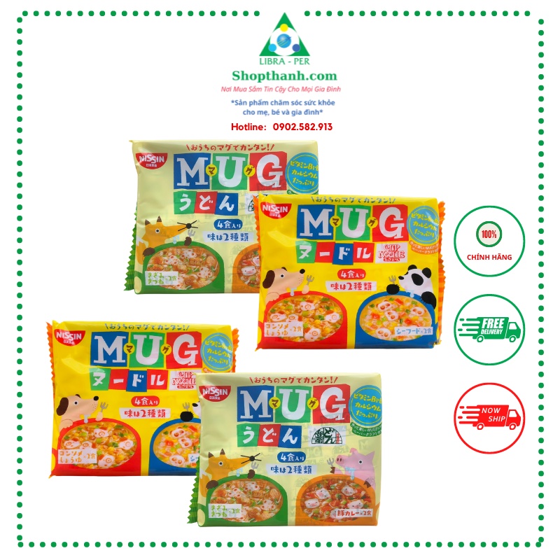 Mỳ Mug Hình Gấu Nhật Bản Cho Bé - Gói 94g