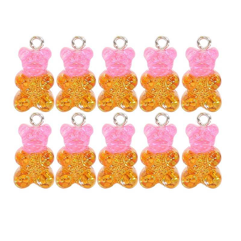 Phụ kiện BEADIA hình gấu Gummy bằng nhựa resin nhiều màu dễ thương dùng làm đồ trang sức/ dây chuyền/ móc khóa diy