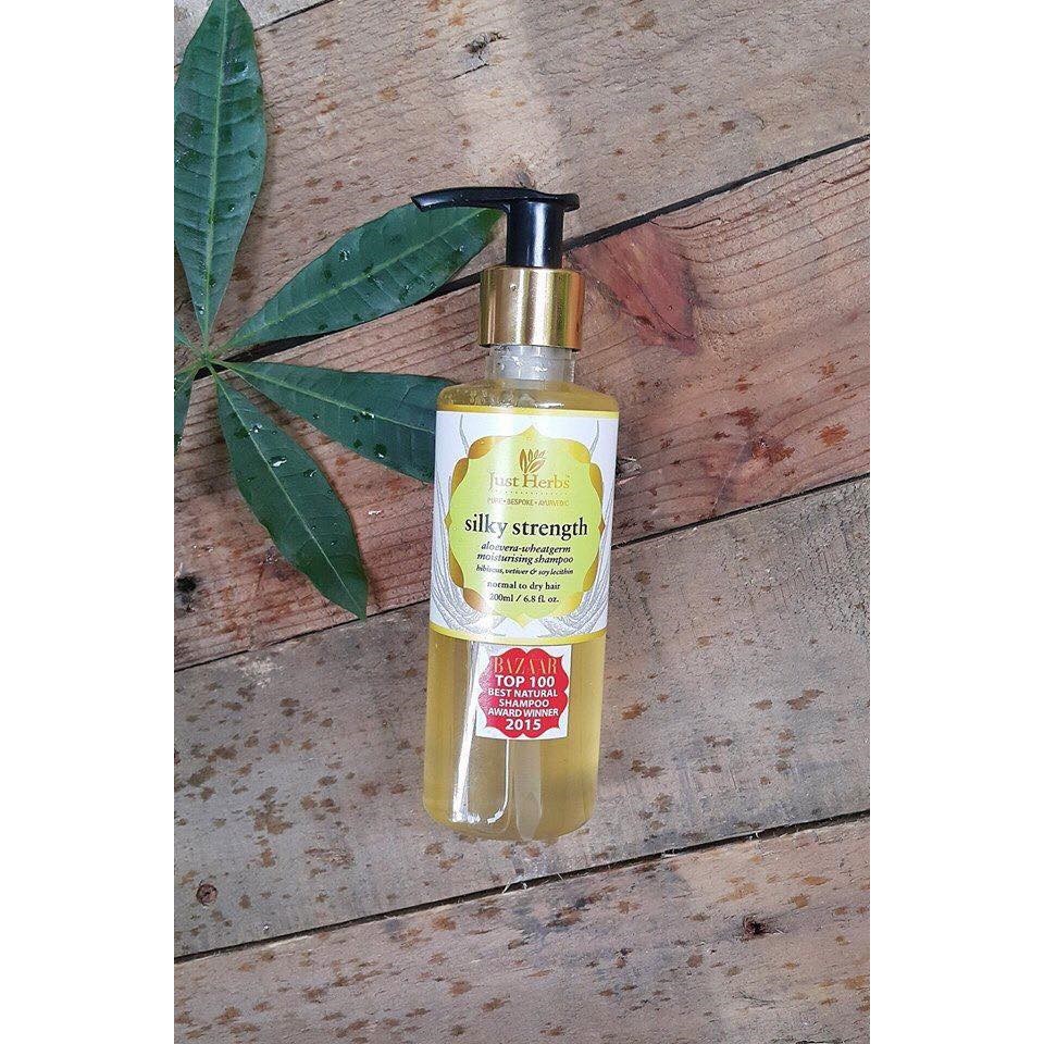 Dầu gội lúa mì Silky strength Just Herbs