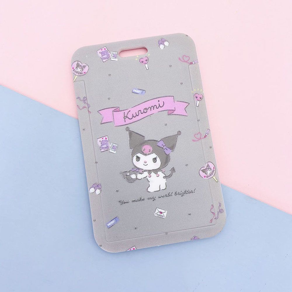 Bao đựng thẻ ID/ phù hiệu thẳng đứng có cửa sổ chống nước gắn búp bê họa tiết hoạt hình dùng cho văn phòng/ trường học