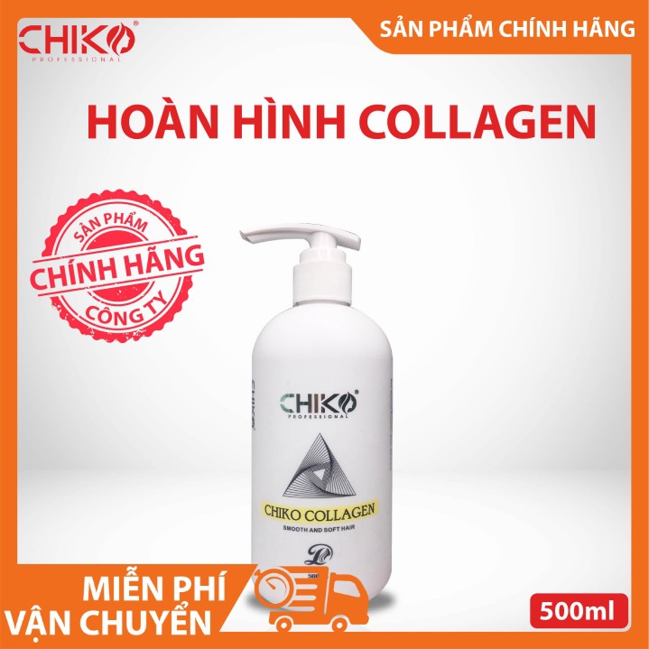 Dầu cặp collagen CHIKO phục hồi tóc hư tổn kích thích mọc tóc,dầu gội đa năng chính hãng 500ml