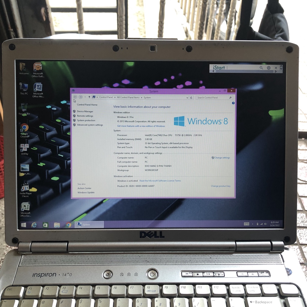 Laptop Insoiron Core 2 Duo T 5750