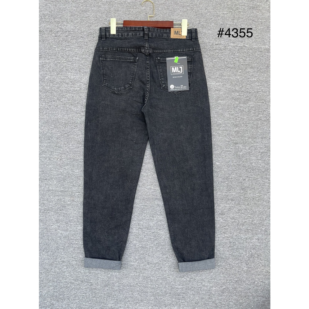 Quần jean dài phom Baggy / boyfriend co dãn mạnh, lưng cao, màu xám xước siêu hot hit 4355 MLJ