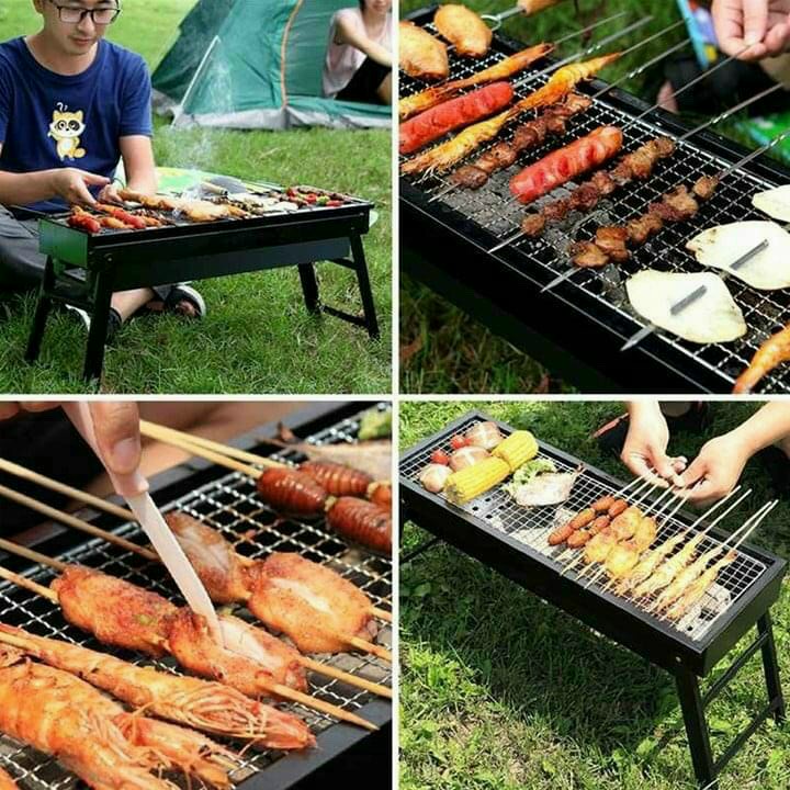 Bếp nướng than hoa BBQ ngoài trời cao cấp 2022