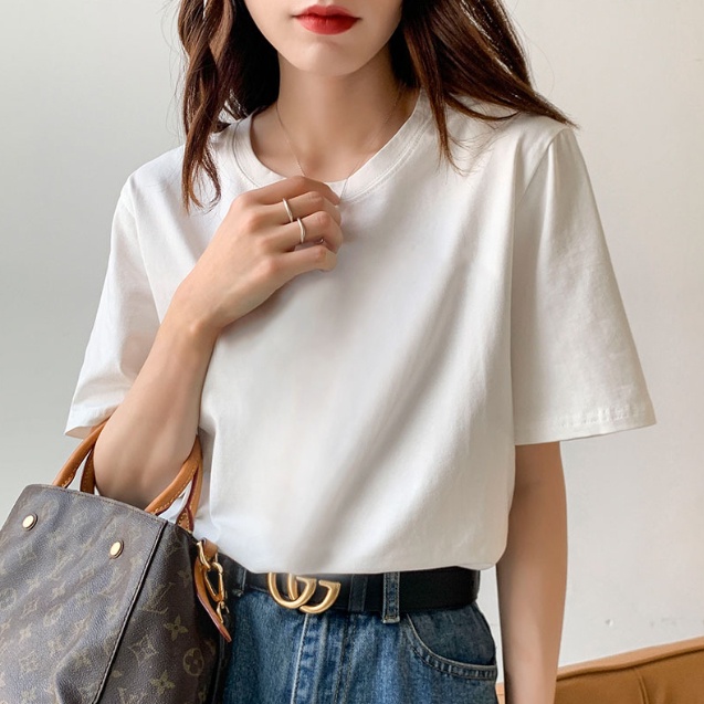Áo thun nữ 3158 chất cotton dày dặn đứng form, không nhăn, không xù cao cấp