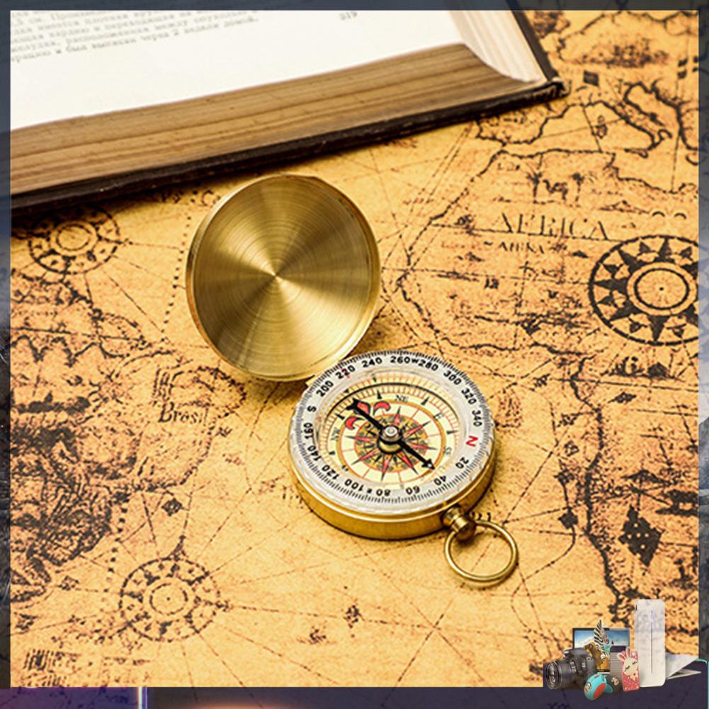 La bàn mini phát sáng chất liệu đồng cao cấp