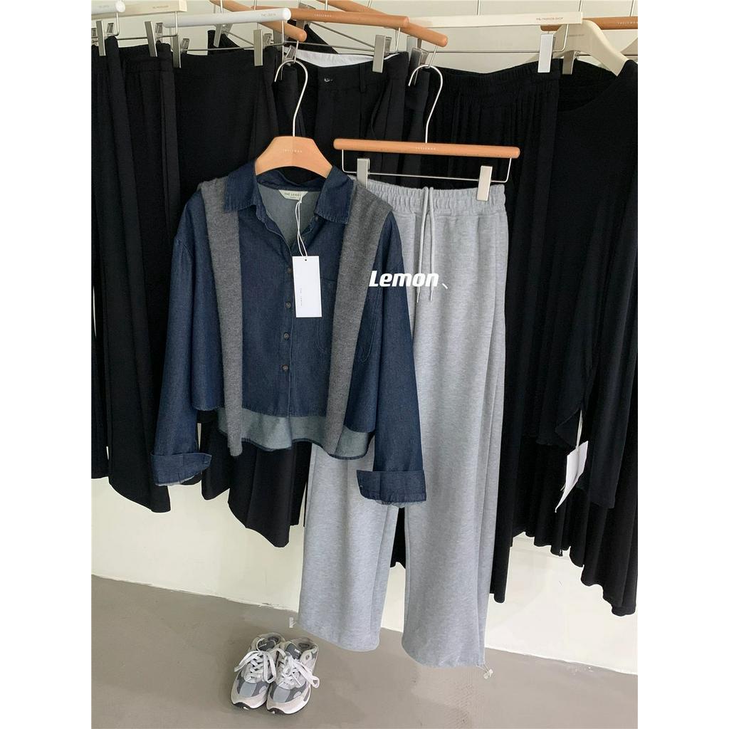 Áo Sơ Mi denim Tay Dài Phong Cách retro 67668