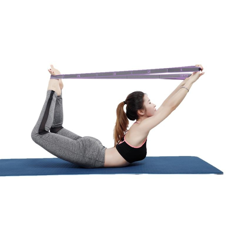 Yoga Pull Strap Belt Polyester Latex Đàn hồi Múa Latin Dây kéo giãn Vòng dây Yoga Pilates Tập thể dục GYM Dây đeo kháng