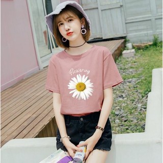 Áo thun hoa cúc cotton mịn mát