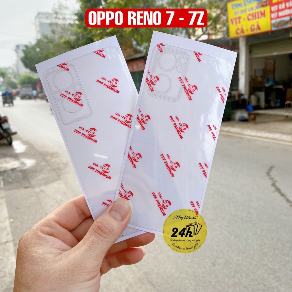 Miếng dán PPF mặt sau OPPO reno 10 reno 10 pro 10 pro+ Reno8 T 8T Reno8 Reno 8 Z Reno 7 4G Reno 7 5G Reno 7 Z Reno 7 Pro