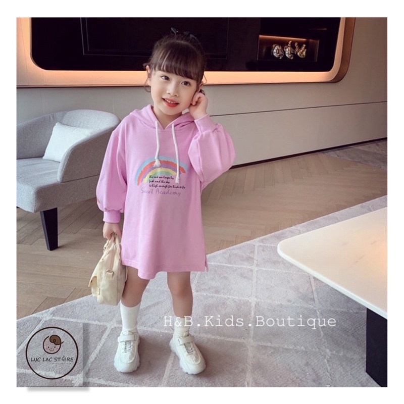 Váy hoodie dễ thương cho bé gái từ 8-18kg